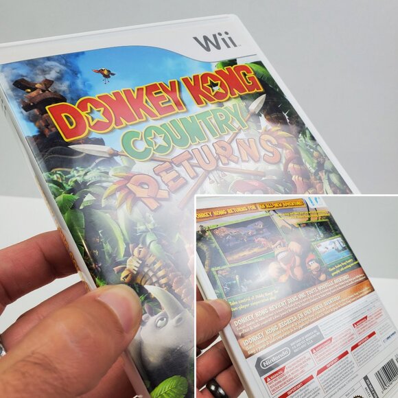 Donkey Kong Country Returns Nintendo Wii Video Game Disc Manual Case Tested - Picture 10 of 10